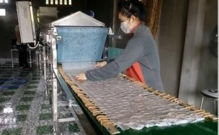 Lò sấy bánh tráng công nghiệp hiện đại, năng suất cao